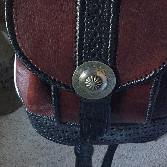 EUC Maroon Leather Bag - Picture 2 of 8